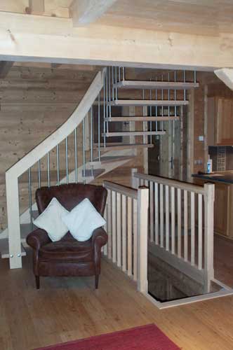 escalier bois metal