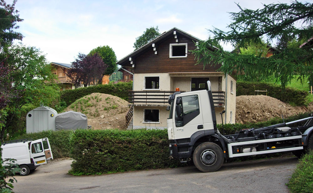 démolition du chalet