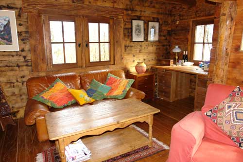 salon chalet bois